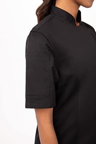 Chef Works Women's Springfield Chef Coat, Black, Medium - Image 6