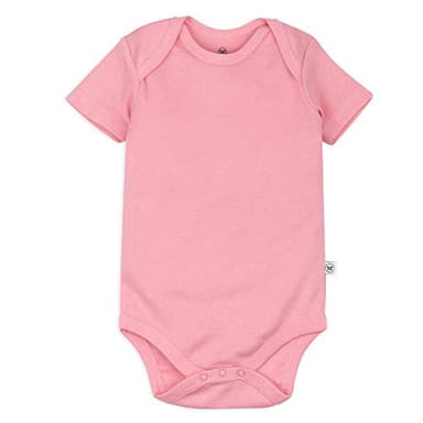 Honestbaby Organic Cotton Short Sleeve Bodysuits Multi Pack, 5 Pack Pink Ombre, 12 Months - Image 3