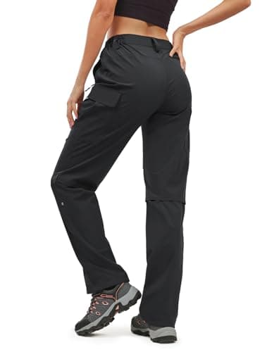 Moosehill Women's-Hiking-Pants-Cargo-Quick-Dry-Stretch-Lightweight Work Outdoor Pants with 5 Deep Pockets (Black, 6, 31in) - Image 2