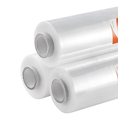 VEVOR Stretch Film, 15 inches x 1000 feet, 60 Gauge Industrial Strength Clear Durable Stretch Wrap Roll, Heavy Duty Shrink Film Stretch Wrap with Handles for Pallet Wrapping Shipping Moving, 3 Pack - Image 8