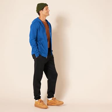 Amazon Essentials Men's Full-Zip Fleece Hoodie (Available in Big & Tall), Blue, X-Large - Image 5