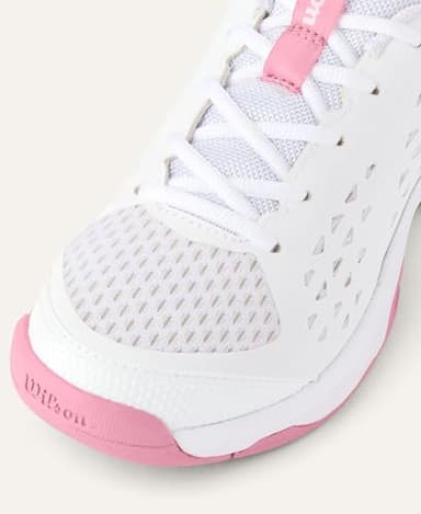 WILSON Rush Pro Lite Junior Tennis Shoe - White/Mauveglow, Size 4.5 US - Image 8