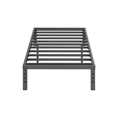 ZIYOO Twin Bed Frames with Heavy Duty Steel Slat, 14 Inches Platform Bed Frame, Non-Slip Design, No Box Spring Needed, Easy Assembly, Quiet Noise Free, Under Bed Storage Space, Black - Image 1