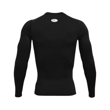 Under Armour Men's Armour HeatGear Compression Long-Sleeve T-Shirt , Black (001)/White, X-Large - Image 3