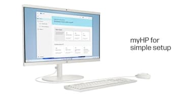 HP All-in-One Desktop PC| 12GB RAM| 1TB PCIe SSD| 22" Full HD Display, Anti-Glare| Intel Dual-core Processor| KB&Mouse| HDMI, USB-C, Wi-Fi 6| Windows 11 | Cashmere White| for Business & Personal Use - Image 9