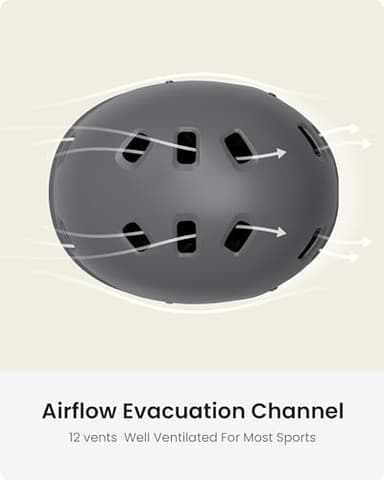 OutdoorMaster Skateboard Cycling Helmet - Two Removable Liners Ventilation Multi-Sport Scooter Roller Skate Inline Skating for Kids, Youth & Adults - L - Grey - Image 4