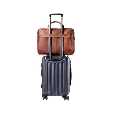 Leather briefcase 18 Inch Laptop Messenger Bags for Men and Women Best Office briefcase Satchel Bag (Tan) - Image 4