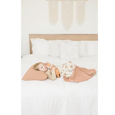 Konssy Muslin Baby Blankets for Girls Boys, 100% Cotton Crib Blanket for Infant Toddler, Super Soft and Lightweight Nursery Swaddling Wrap 40"x36" (Flourish) - Image 6