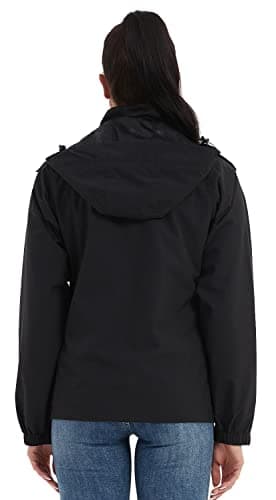MOERDENG Women's Waterproof Rain Jacket Lightweight Raincoat Hooded Hiking Jacket Softshell Windbreaker - Image 3