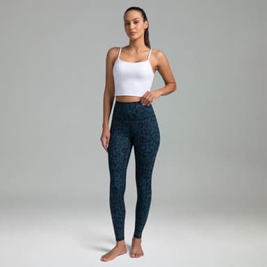 Colorfulkoala Women's High Waisted Tummy Control Workout Leggings Full Length Ultra Soft Yoga Pants 28" (S, Blue Leopard) - Image 4