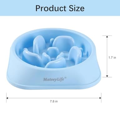 MateeyLife Slow Feeder Dog Bowls 2PCS, Anti-Choking Puzzle Dog Food Bowls, Anti-Slip Interactive Feeding Slow Down Eating, Bloat Stop Maze Dishes for Medium Breeds - Image 3