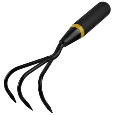 Kemaier Heavy Duty Stainless Steel Hand Rake and Tiller Cultivator, Ergonomic Small Garden Rake for Soil Weeding, Easy to Use Garden Tools and Hand Tools - Image 1