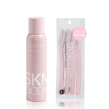 SKNBODY Hair Identifier Spray for Face Shaving and Dermaplaning Tool with 4 Razors, Upgraded Dermaplaning Spray for Women Facial Hair Removal, Gentle on All Skin Types - Image 1