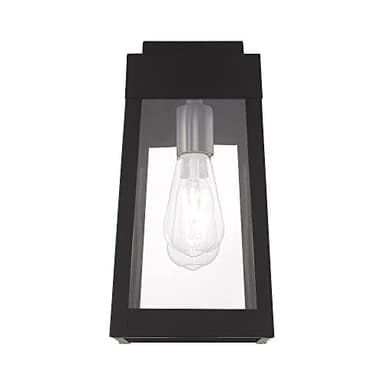 Livex Lighting 20852-04 Oslo - 12" One Light Outdoor Wall Lantern, Black Finish with Clear Glass - Image 3