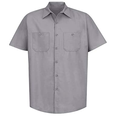 Red Kap Men's Standard Industrial Work Shirt, Regular Fit, Short Sleeve, Silver Grey, X-Large - Image 6