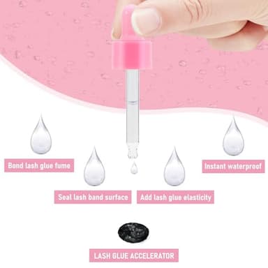 PRO Lash Bonder for Eyelash Extensions Super Bonder Glue Accelerator with 10Pcs Cotton Swab Lash Extension Sealant Longer Retention Waterproof Oil-Proof Special Dropper Design for Dose Control 15ml - Image 6