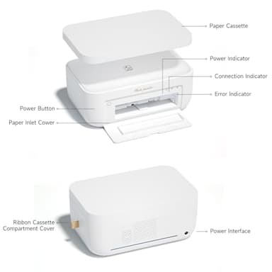 HPRT Photo Printer 4x6 with 108 Sheet Photo Paper& 2 Ribbon, Instant Picture Printer for iPhone, Smartphone, Thermal Dye Sublimation, WI-Fi Connnecting, Home Use, White - Image 7