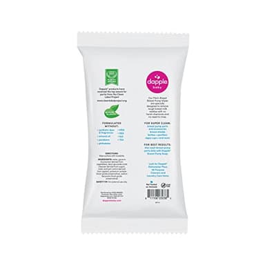 Dapple Baby Breast Pump Wipes, Powered by Plants, Hypoallergenic, Removes Milk Residue, No Rinse, Fragrance Free, 25 Count (Pack of 3) - Image 2