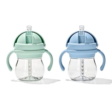 OXO Tot Transitions Straw Cup with Handles 6 oz. - Opal and Dusk - 2 Pack - Image 1