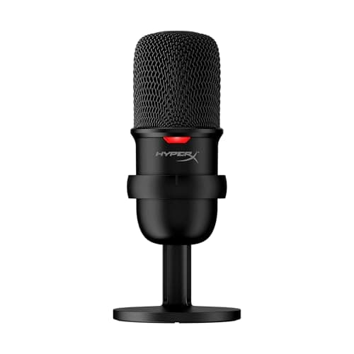 HyperX SoloCast – USB Condenser Gaming Microphone, for PC, PS4, PS5 and Mac, Tap-to-Mute Sensor, Cardioid Polar Pattern, great for Streaming, Podcasts, Twitch, YouTube, Discord,Black - Image 1
