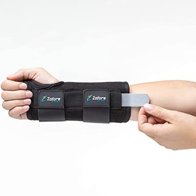 Carpal Tunnel Wrist Brace Support with 2 Straps and Metal Splint Stabilizer - Helps Relieve Tendinitis Arthritis Carpal Tunnel Pain - Reduces Recovery Time for Men Women - Right (L/XL) - Image 4