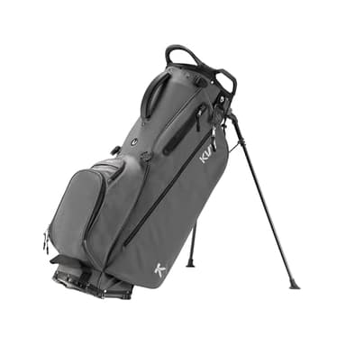 KVV Lightweight Golf Stand Bag with 7 Way Full-Length Dividers, 5 Zippered Pockets, Automatically Adjustable Dual Straps，Elegant Design（Charcoal） - Image 1