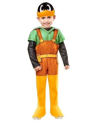 Rubies Bugs Bunny Builders: Daffy Duck Costume for Toddlers, Unisex 4T - Image 1