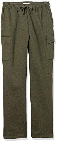 Amazon Essentials Men's Cargo Fleece Sweatpant with Open Hem, Olive Heather, Medium - Image 9