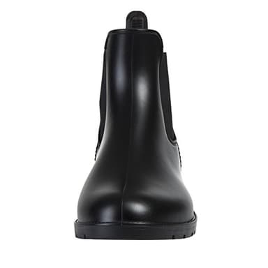Asgard Women's Ankle Rain Boots Waterproof Chelsea Boots, Black 38 (Size 7.5) - Image 4