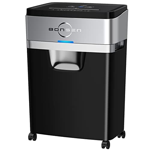 BONSEN Paper Shredder, 20-Sheet 60 Mins Nonstop Heavy Duty Paper Shredder for Office, 60dB Ultra Quiet Cross-Cut Shredder with 6.6 Gals Basket, Anti-Jam CD and Credit Shredder for Home Office (S3104) - Image 1