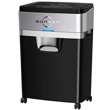 BONSEN Paper Shredder, 20-Sheet 60 Mins Nonstop Heavy Duty Paper Shredder for Office, 60dB Ultra Quiet Cross-Cut Shredder with 6.6 Gals Basket, Anti-Jam CD and Credit Shredder for Home Office (S3104) - Image 1