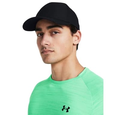 Under Armour Men's Iso-Chill ArmourVent Stretch Fit Hat, (001) Black / / Castlerock, X-Large/XX-Large - Image 3