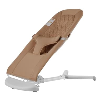 VEVOR Baby Bouncer, Folding Bouncer Seat for Babies 0-9 Months, Newborn Bouncer Chair with 2 Reclining Angles & 3-Point Harness, Portable Infant Rocker with Carrying Bag for Indoors Outdoors, Camel - Image 9