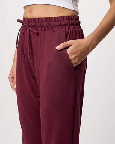 Real Essentials 3 Pack: Women's Ultra-Soft Lounge Joggers Sweatpants Athletic Yoga Pants with Pockets (Available in Plus), Set 3, XL, Pack of 3 - Image 4