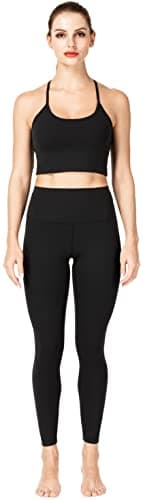 Sunzel Sunzfly Leggings for Women Yoga Pants with Tummy Control & High Waist for Workout Lounge Gym 28" Black Medium - Image 5