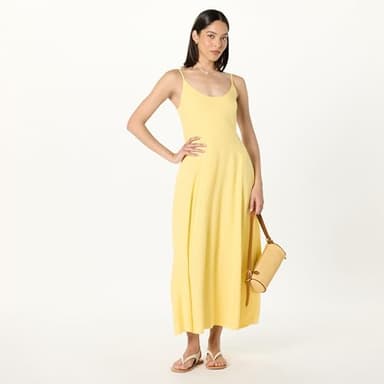 The Drop Women’s Luna Scoop Neck Linen Maxi Dress, Pale Banana, L - Image 4