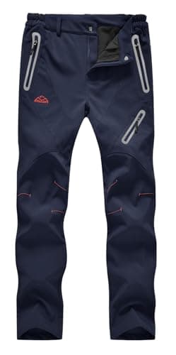 Rdruko Women's Hiking Ski Snow Pants Waterproof Insulated Fleece Outdoor Winter Pants(Full Navy Blue, US XXL) - Image 2