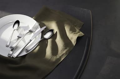 Oneida Silverware Set For 12, Moda 65-Piece Fine Flatware Set with Serving Utensils, Service For 12, 18/10 Stainless Steel, Dishwasher Safe For home, Knives Spoons and Forks Set (Silver, 65 pieces) - Image 11