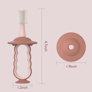 Momcozy Baby Toothbrush, Toddler Toothbrush 1-2, Infant Tooth Brush 6 to 12 Months and up, Oral Cleaner, Baby Tongue Cleaner, Blue - Image 8