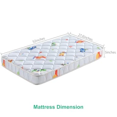 Letmxiu Premium Baby Mattress for Crib and Toddler Bed, 100% Knitted Fabric, Premium Fleece Surface-Hypoallergenic, Soft Breathable, 5" Thick-Firm and Optimal Support, Non-Toxic Crib Mattress - Image 3