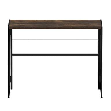 Furinno Riau No Tool/No Assembly/Folding Metal Frame Computer Desk, Rustic Oak/Black, 39 Inch - Image 6