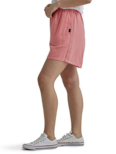 Lee Women's Ultra Lux Mid-Rise Relaxed Fit Pull-On Short, Tickle Me Peach, 4 - Image 2