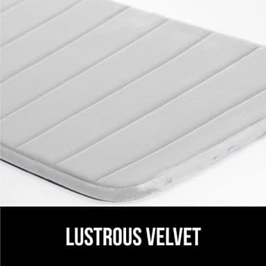 GORILLA GRIP Memory Foam Bath Mat, Soft Absorbent US Designed Bathroom Rug, Gripping Dots Machine Washable Bathmat, Cushioned Floor Mats, Shower Sink Rugs Room Décor Accessories, 30x20 Light Gray - Image 6