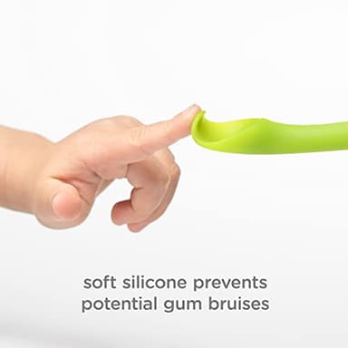 Olababy Baby and Children's Spoon (Training, Set of 2) - Flexible Learning Spoon for Complementary Foods Introduction | Soft, Flexible Silicone BPA-Free - Image 2