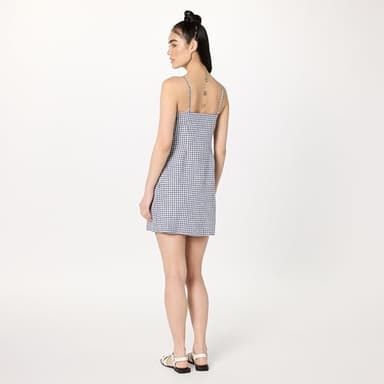 The Drop Women’s Seville Linen Mini Shift Dress, Skipper Blue Gingham, M - Image 2