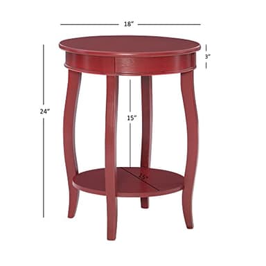 Powell Furniture Powell Round Shelf, Red Table - Image 3