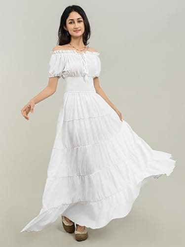 Zhitunemi Renaissance Costume Women Dress: Halloween Costumes Woman 2025 Renaissance Dresses - Halloween Party Theme Events White 2XL - Image 2