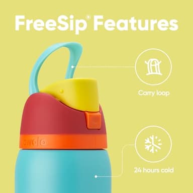 Owala FreeSip Insulated Stainless Steel Water Bottle with Straw, BPA-Free Sports Water Bottle, Great for Travel, 32 Oz, Summer Sweetness - Image 4