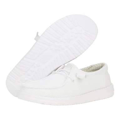 HEYDUDE Wendy Stretch Sox White Size 11, Women’s Shoes, Women’s Slip-on Loafers, Comfortable & Light-Weight - Image 4