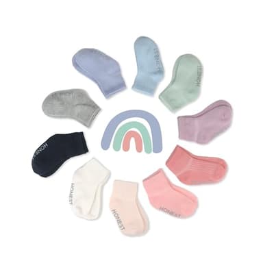 HonestBaby Multipack Cozy Socks Sustainably Made for Infant, Newborn Baby, Toddler, Kids Boys, Girls, 10-pack Pink Sunset, 0-6 Months - Image 3